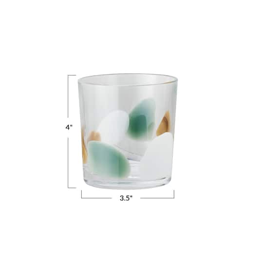 Hello Honey® 12oz. Green & Yellow Kaleidoscope Harmony Handmade Art Glass